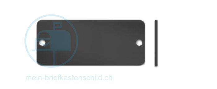 Klingelschild Koch 45 x 19 Alu schwarz poliert